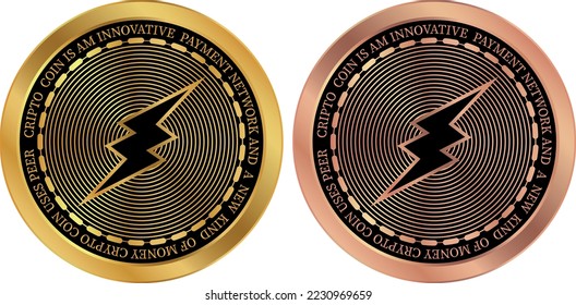electroneum-etn digital currency vector illustrations. 3d illustration.