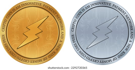 electroneum-etn digital currency vector illustrations. 3d illustration.