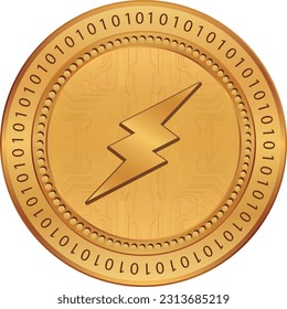 electroneum-etn digital currency vector illustrations. 3d illustration.