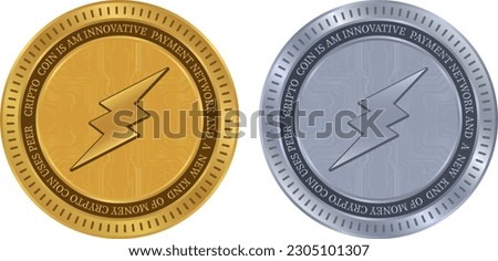 electroneum-etn digital currency vector illustrations. 3d illustration.