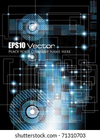 Electronic abstract background - vector illustration
