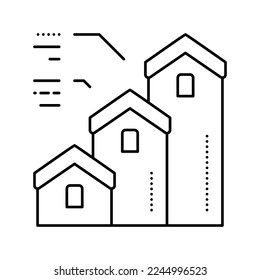 electronic agreement for buy house line icon vector. electronic agreement for buy house sign. isolated contour symbol black illustration