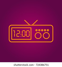 Electronic alarm clock icon