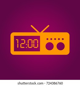 Electronic alarm clock icon