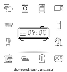 electronic alarm clock icon. Appliances icons universal set for web and mobile