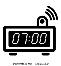 Electronic alarm clock icon. Simple illustration of electronic alarm clock vector icon for web