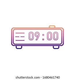 icono nolan del reloj de alarma electrónica. Línea delgada simple, contorno vectorial de los iconos de los dispositivos para ui y ux, sitio web o aplicación móvil