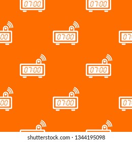 Electronic alarm clock pattern vector orange for any web design best