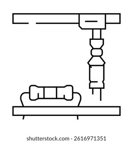 electronic assembly electronics line icon vector. electronic assembly electronics sign. isolated contour symbol black illustration