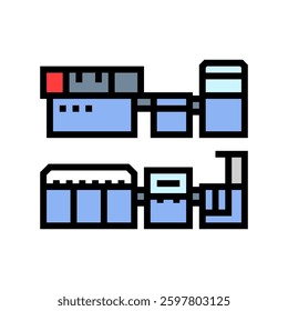 electronic assembly line color icon vector. electronic assembly line sign. isolated symbol illustration