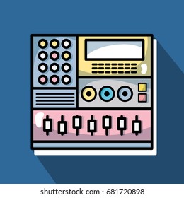 electronic audio console to play music performer