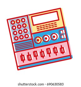 electronic audio console to play music performer