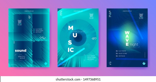 Electronic Background. Audio Raund. Vibrant Design Posters. Neon Flyer Dj. Vibrant Gradient Banner. Night Club. Glitch Dj Flyer. Sound Wave Poster.