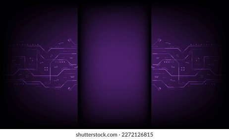 Electronic background technology. Abstract computer networking template. Digital circuit communication graphic vector