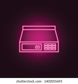 electronic balance neon icon. Elements of Measure set. Simple icon for websites, web design, mobile app, info graphics