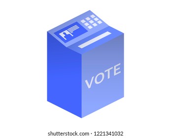 Electronic ballot box icon isolated on white background. Electronic voting. Vector illustration