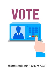 Electronic ballot box. Vector illustration. Isolated. Eps 10