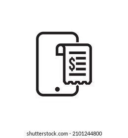 Icono de facturación electrónica aislado en fondo blanco