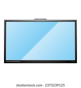 Electronic blackboard,large monitor,large display,wall -mounted illustration.