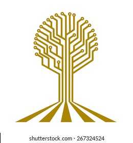 electronic board in the form of a tree