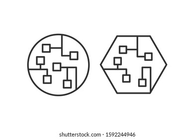 Electronic board icon, technology logo. Vector illustration