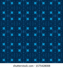 Electronic Board shining on the deep blue infinite background. High-tech pattern texture modern design. Vector illustration EPS 10.