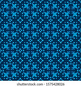 Electronic Board shining on the deep blue infinite background. High-tech pattern texture modern design. Vector illustration EPS 10.