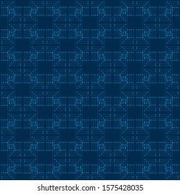 Electronic Board shining on the deep blue infinite background. High-tech pattern texture modern design. Vector illustration EPS 10.