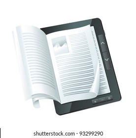 electronic book concept - vector illustration