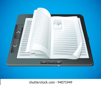 electronic book concept - vector illustration