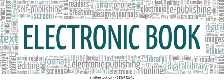 Electronic Book conceptual vector illustration word cloud isolated on white background.
