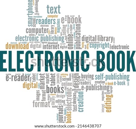 Electronic Book conceptual vector illustration word cloud isolated on white background.