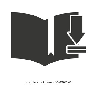 electronic book download  isolated icon design, vector illustration  graphic 