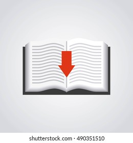 electronic book education icon vector illustration design