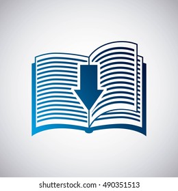 electronic book education icon vector illustration design