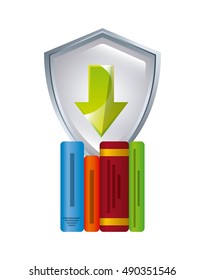 electronic book education icon vector illustration design