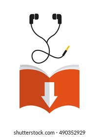 electronic book education icon vector illustration design