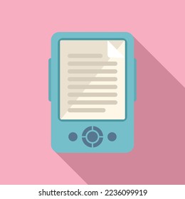 Electronic book icon flat vector. Digital education. School ebook