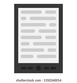 Electronic Book Icon isolated on white background.