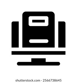 electronic book icon. vector glyph icon for your website, mobile, presentation, and logo design.