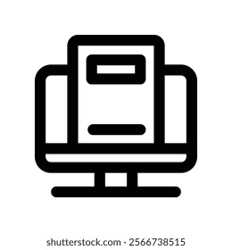 electronic book icon. vector line icon for your website, mobile, presentation, and logo design.