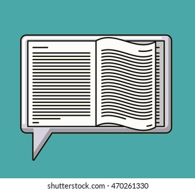 electronic book isolated icon vector illustration design