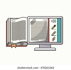 electronic book isolated icon vector illustration design