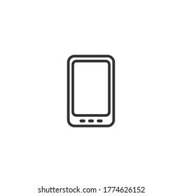 elektronisches Buch mit isolierter Linie Symbol für Web und Mobile