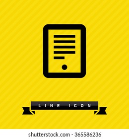 Electronic book isolated minimal single flat icon. Gadget line vector icon for websites and mobile minimalistic flat design.