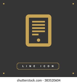 Electronic book isolated minimal single flat icon. Gadget line vector icon for websites and mobile minimalistic flat design.