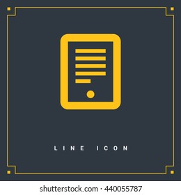 Electronic book isolated minimal single flat icon. Gadget line vector icon for websites and mobile minimalistic flat design.