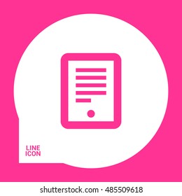 Electronic book isolated minimal single flat icon. Gadget line vector icon for websites and mobile minimalistic flat design.