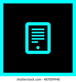 Electronic book isolated minimal single flat icon. Gadget line vector icon for websites and mobile minimalistic flat design.