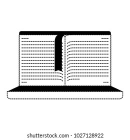 electronic book in laptop computer